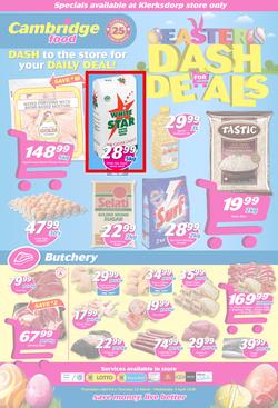 Cambridge Food Klerksdorp : Dash For Deals (22 March - 4 April 2018), page 1