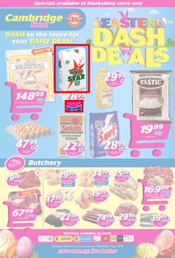 Cambridge Food Klerksdorp : Dash For Deals (22 March - 4 April 2018), page 1