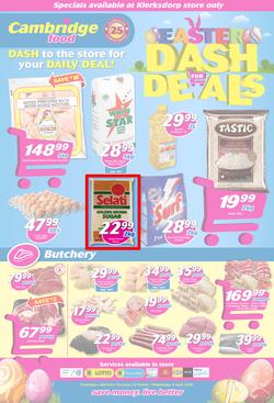Cambridge Food Klerksdorp : Dash For Deals (22 March - 4 April 2018), page 1