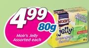 Moir's Jelly Assorted-80g Each