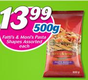 Fatti's & Moni's Pasta Shapes Assorted-500g Each