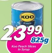 Koo Peach Slices In Syrup-825g