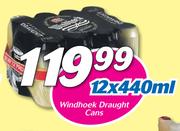 Windhoek Draught Cans-12 x 440ml