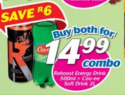 Reboost Energy Drink-500ml + Coo-ee Soft Drink-2Ltr Combo