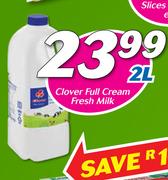 Clover Full Cream Fresh Milk-2Ltr