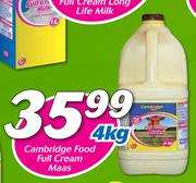 Cambridge Food Full Cream Maas-4Kg