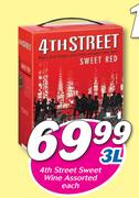 4th Street Sweet Wine Assorted-3Ltr Each