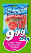 Manhattan Baby Gums/Jellies Assorted-125g Each