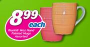 Rianhill 14oz Hand Painted Mugs Assorted-Each