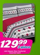 L&G 3 Piece Queen Size Comforter Assorted-Each