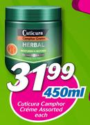 Cuticura Camphor Creme Assorted-450ml Each