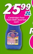 Cambridge Food Foam Bath Assorted-2Ltr Each