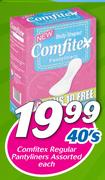 Comfitex Regular Pantyliners Assorted-40's Each