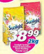 Sunlight Spring/Tropical Sensations Hand Washing Powder-2Kg Each
