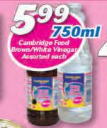 Cambridge Food Brown/White Vinegar Assorted-750ml Each