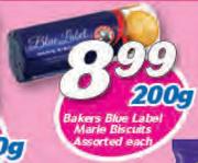 Bakers Blue Label Marie Biscuits Assorted-200g Each