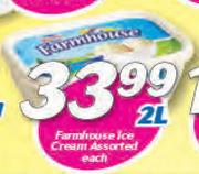 Farmhouse Ice Cream Assorted-2Ltr Each
