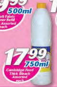 Cambridge Food Thick Bleach Assorted-750ml Each