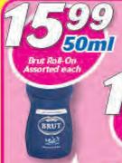 Brut Rool-On-50ml Each