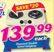 Diamond Double Spiral Hotplate-Each