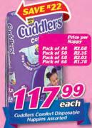 Cuddlers Comfort Disposable Nappies Assorted-Each