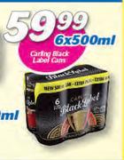 Carling Black Label Cans-6 x 500ml