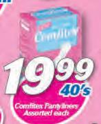 Comfitex Pantyliners Assorted-40's Each