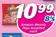 Amazon Monsta Pops Assorted-8's Each
