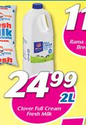 Clover Full Cream Fresh Milk-2Ltr