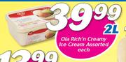 Ola Rich n Creamy Ice Cream Assorted-2Ltr Each