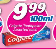 Colgate Toothpaste Assorted-100ml Each