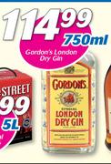 Gordon's London Dry Gin-750ml