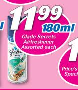 Glade Secrets Air Freshener Assorted-180ml Each