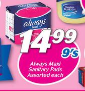 Always Maxi Sanitary Pads Assorted-9's Each