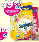 Sunlight 2-in-1 Spring/Tropical Sensations Hand Washing Powder-3kg Each