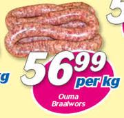 Ouma Braalwors-Per kg