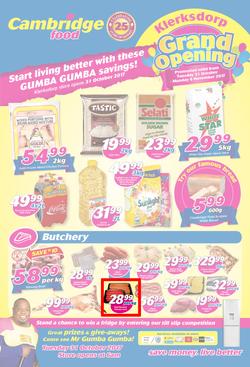 Cambridge Food : Klerksdorp Grand Opening(31 Oct - 6 Nov 2017), page 1