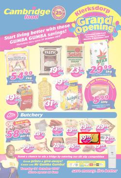 Cambridge Food : Klerksdorp Grand Opening(31 Oct - 6 Nov 2017), page 1