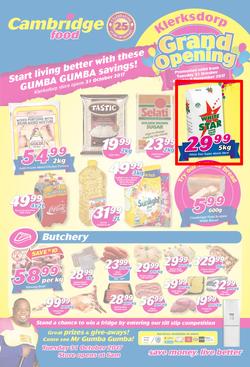 Cambridge Food : Klerksdorp Grand Opening(31 Oct - 6 Nov 2017), page 1