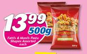 Fatti's & Moni's Pasta Shapes-500g Each