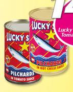 Lucky Star Pilchards In Tomato/Chilli Sauce-400g Each