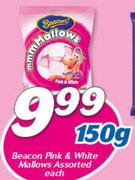 Beacon Pink & White Mallows Assorted-150g