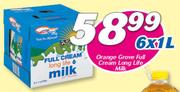 Orange Grove Full Cream Long Life Milk-6x1Ltr