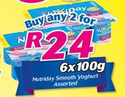 Nutriday Smooth Yoghurt Assorted-2x6x100g
