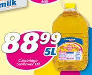 Cambridge Sunflower Oil-5Ltr