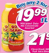Wild Island Dairy Mix Concentrate Assorted-2x1Ltr