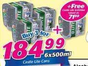 Castle Lite Cans-3x6x500ml