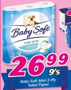 Baby Soft Mini 2 Ply Toilet Paper-9's
