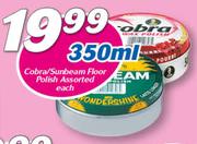 Cobra/Sunbeam Floor Polish Assorted-350ml