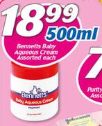 Bennetts Baby Aqueous Cream Assorted-500ml